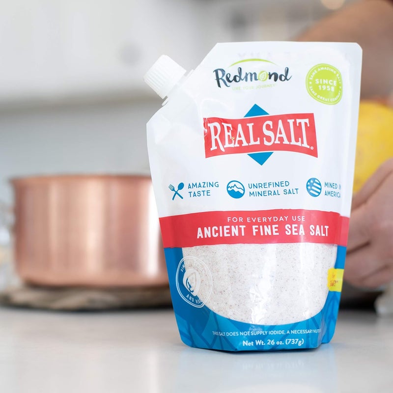 REDMOND Ancient Fine Sea Salt, Unrefined Mineral, 26oz Pouch (Pack of 2) - Image 4